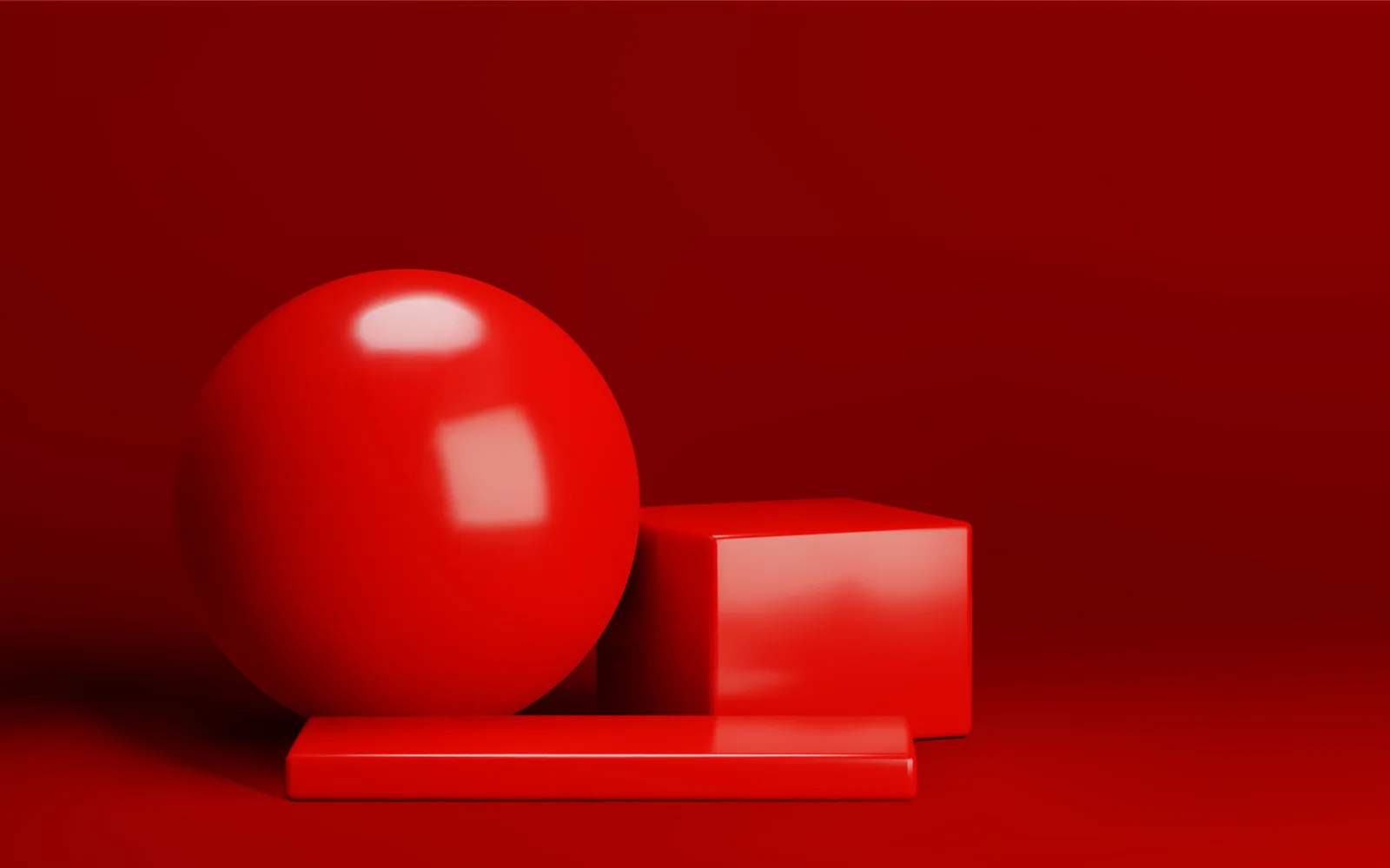 Madras-red geometric forms representing focused business growth systems